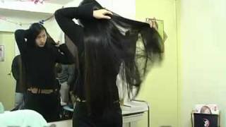 Chinese ladys amazing long silky hair [upl. by Paul]