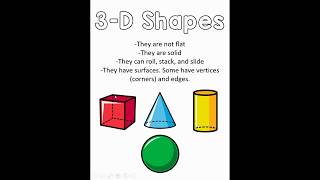 3D Shapes Introduction for Kindergarten [upl. by Roseann]