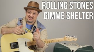 The Rolling Stones  Gimme Shelter  How to Play on Guitar  Lesson  Tutorial [upl. by Suoirred]