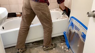 How to Remove a Bathtub 🧐 [upl. by Dranyl]