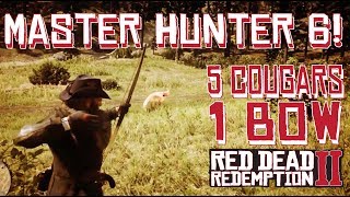 Master Hunter 6 Easy Cougar Bow Hunting Tips and Tricks Red Dead Redemption 2 [upl. by Hasin975]