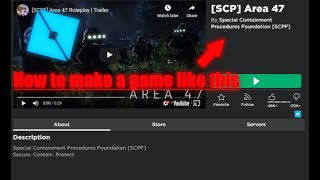 How you can make SCP RP Site by yourself  Roblox Studio Part 1 [upl. by Caz]