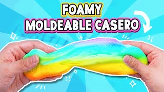 CÓMO HACER FOAMY MOLDEABLE CASERO 🌈 Craftingeek [upl. by Shulamith259]