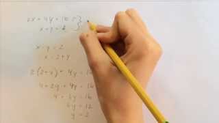 Solving 2 equations with 2 unknowns [upl. by Blatman524]