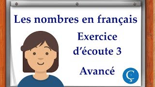 Les nombres en français exercice découte 3 [upl. by Adym169]