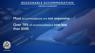 Reasonable Accommodation Undue Hardship [upl. by Amaty]