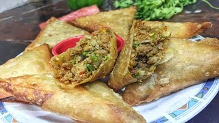 BEEF SAMOSA  Crispy Samosa for Ramzan  Nazs Kitchen [upl. by Ylsew]