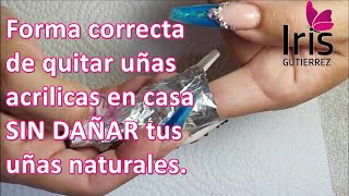 Como quitar uñas acrilicas en casa [upl. by Enelyak]