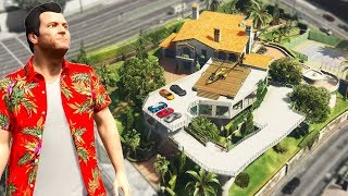 GTA 5  Michael UPGRADES his HOUSE Billionaire Mod [upl. by Nerrat299]