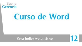 Como Insertar un Indice en Word [upl. by Uno]