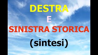 DESTRA e SINISTRA STORICA 18611896 sintesi [upl. by Enytnoel]