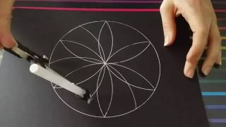 How to draw a flower of life mandala  Full video [upl. by Aaron]