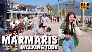 Marmaris Muğla Walking Tour  April 2022 Turkey 4K UHD [upl. by Rida]