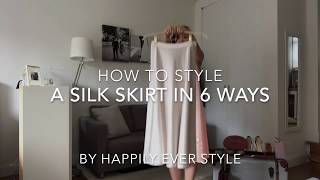 How to Style  6 Ways to Wear a Silk Skirt Autumn [upl. by Akinej361]