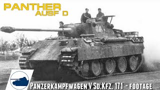 Rare WW2 Panther AusfD footage  Panzerkampfwagen V [upl. by Mulac]