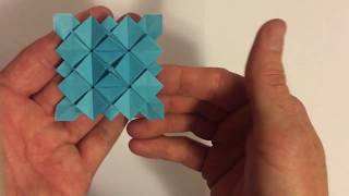 Origami Tutorial 2x2 Hydrangea Tiling [upl. by Akinohs]