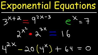 Solving Exponential Equations [upl. by Kragh]