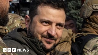 Ukraine’s President Zelensky visits liberated Kherson  BBC News [upl. by Eugene]