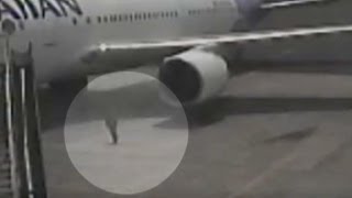 Watch teen stowaway exit wheel well of plane [upl. by Anilem]