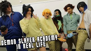 Demon Slayer Academy IN REAL LIFE  Cosplay Skit [upl. by Merrill]