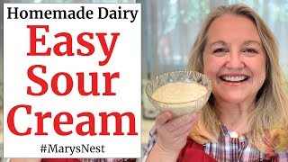 How to Make Sour Cream with 2 Ingredients  Easy Homemade Sour Cream [upl. by Erdnassak]