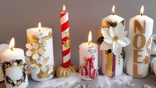 DIY NOËL  Décorer des bougies [upl. by Osrick]