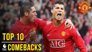 Manchester Uniteds Top 10 Premier League Comebacks  Manchester United [upl. by Aisirtap]