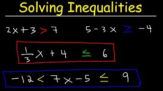 How To Solve Linear Inequalities Basic Introduction Algebra [upl. by Otreblaug691]