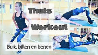 Thuis Workout Buik Billen en Benen [upl. by Mae]