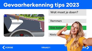 GEVAARHERKENNING OEFENEN  Auto theorie TIPS 2023 [upl. by Noraha]