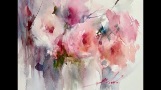 WatercolorAquarela Demo  Roses [upl. by Snej]