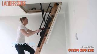 Skylark Electric Loft Ladder Demonstration [upl. by Felita]