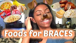 FOOD IDEAS FOR BRACES sore teethadjustments [upl. by Ailedroc]