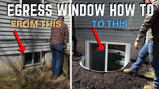 Egress Basement Window Installation  How To  DIY Home Improvement [upl. by Vernon]