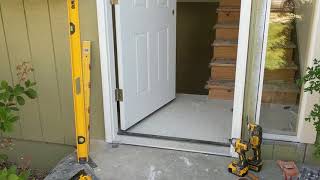 Jeld Wen Front Door Installation  Really crappy products and craftsmanship PART 1 [upl. by Idnas]