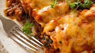 Spinach Beef Cannelloni Manicotti [upl. by Eppillihp]