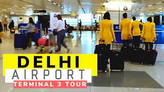 Delhi Airport Terminal 3 Tour  Indira Gandhi International Airport Departure amp Arrival Details [upl. by Seadon]