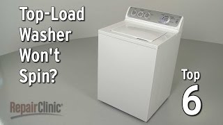 TopLoad Washer Won’t Spin — Washing Machine Troubleshooting [upl. by Fleeman177]