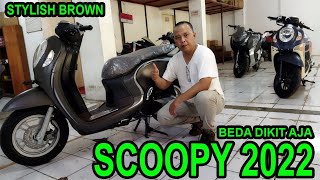 SCOOPY 2022 STYLISH BROWN BEDA SEDIKIT AJA [upl. by Terrel322]