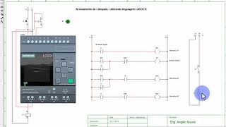 Acionamento de Lâmpada utilizando Linguagem LADDER  PLC [upl. by Ariamoy]