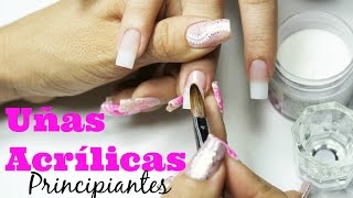 Uñas de acrilico para principiantes  beginner acrylic nails [upl. by Yednarb]