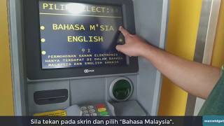 Cara Print Mini Statement Di Mesin ATM Maybank [upl. by Nemraciram795]