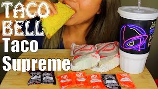 ASMR Taco Bell Taco Supreme Eating Sounds [upl. by Nolyk]