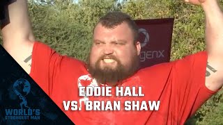 2017 Worlds Strongest Man Finale  Eddie Hall vs Brian Shaw [upl. by Lilith405]