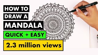 how to draw MANDALA ART for beginners  Vijayta Sharma [upl. by Nanda]