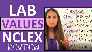 Lab Values Nursing NCLEX Review for Nurses and Nursing Students [upl. by Muns24]