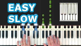 Amélie  piano tutorial easy  Comptine dun Autre Été  SLOW  Yann Tiersen [upl. by Phaih]