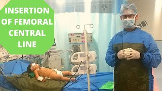 How to Insert Femoral Central line [upl. by Alhak]