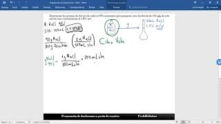 Preparación de disoluciones  100 mL de NaCl 1 mv [upl. by Lupiv288]