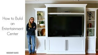 How to Build a Large DIY Entertainment Center [upl. by Enahsed]